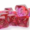 Translucent Gemini - Red-Violet/Gold - d10, 10 st