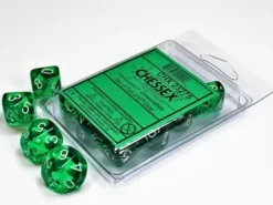 Translucent - Green - d10, 10 st