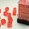 Translucent - Orange - d6, 36 st (12 mm, prickar)