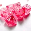 Translucent - Pink/White - Mini-Polyhedral Dice set