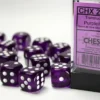 Translucent: Purple - d6, 12 st (16 mm, prickar)