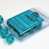 Translucent - Teal - d10, 10 st