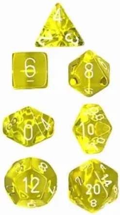 Translucent - Yellow - Dice Set