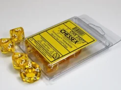 Translucent - Yellow - d10, 10 st