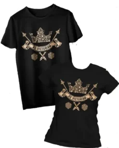 T-shirt: Mr. Meeple - Ad Victoriam (Black) - Woman's X-Large