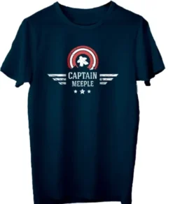 T-shirt: Mr. Meeple - Captain America Meeple (Blue) - 5X-Large
