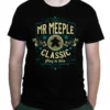 T-shirt: Mr. Meeple - Classic, Play to Win (Black) - X-Large