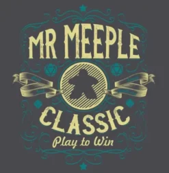 T-shirt: Mr. Meeple - Classic, Play to Win (Grey) - Woman's 2X-Large