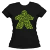 T-shirt: Mr. Meeple - Elements, Green Meeple (Black) - Woman's 2X-Large