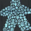T-shirt: Mr. Meeple - Elements, Turquoise Meeple (Grey) - 5X-Large