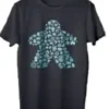 T-shirt: Mr. Meeple - Elements, Turquoise Meeple (Grey) - Woman's X-Large