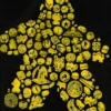 T-shirt: Mr. Meeple - Elements, Yellow Meeple (Black) - Woman's 2X-Large