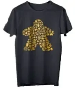 T-shirt: Mr. Meeple - Elements, Yellow Meeple (Grey) - 3X-Large