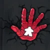 T-shirt: Mr. Meeple - Iron Man Hand Meeple (Grey) - 3X-Large
