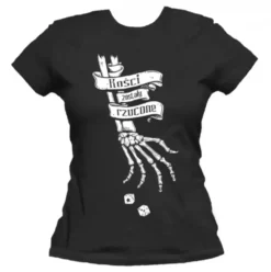T-shirt: Mr. Meeple - Kosci Zostaly Rzucone (Black) - Woman's X-Large