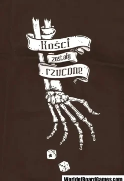 T-shirt: Mr. Meeple - Kosci Zostaly Rzucone (Brown) - Woman's Large