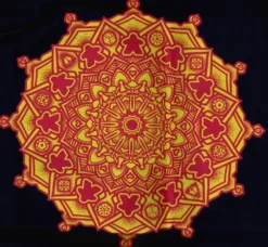 T-shirt: Mr. Meeple - Mandala (Black) - X-Large