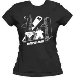 T-shirt: Mr. Meeple - Meeple-Man (Black) - Woman's X-Large