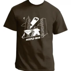 T-shirt: Mr. Meeple - Meeple-Man (Brown) - Small