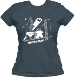 T-shirt: Mr. Meeple - Meeple-Man (Dark Grey) - Woman's X-Large