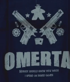 T-shirt: Mr. Meeple - Omerta (Dark Blue) - Woman's 2X-Large