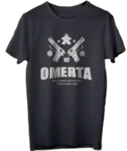 T-shirt: Mr. Meeple - Omerta (Dark Grey) - Large