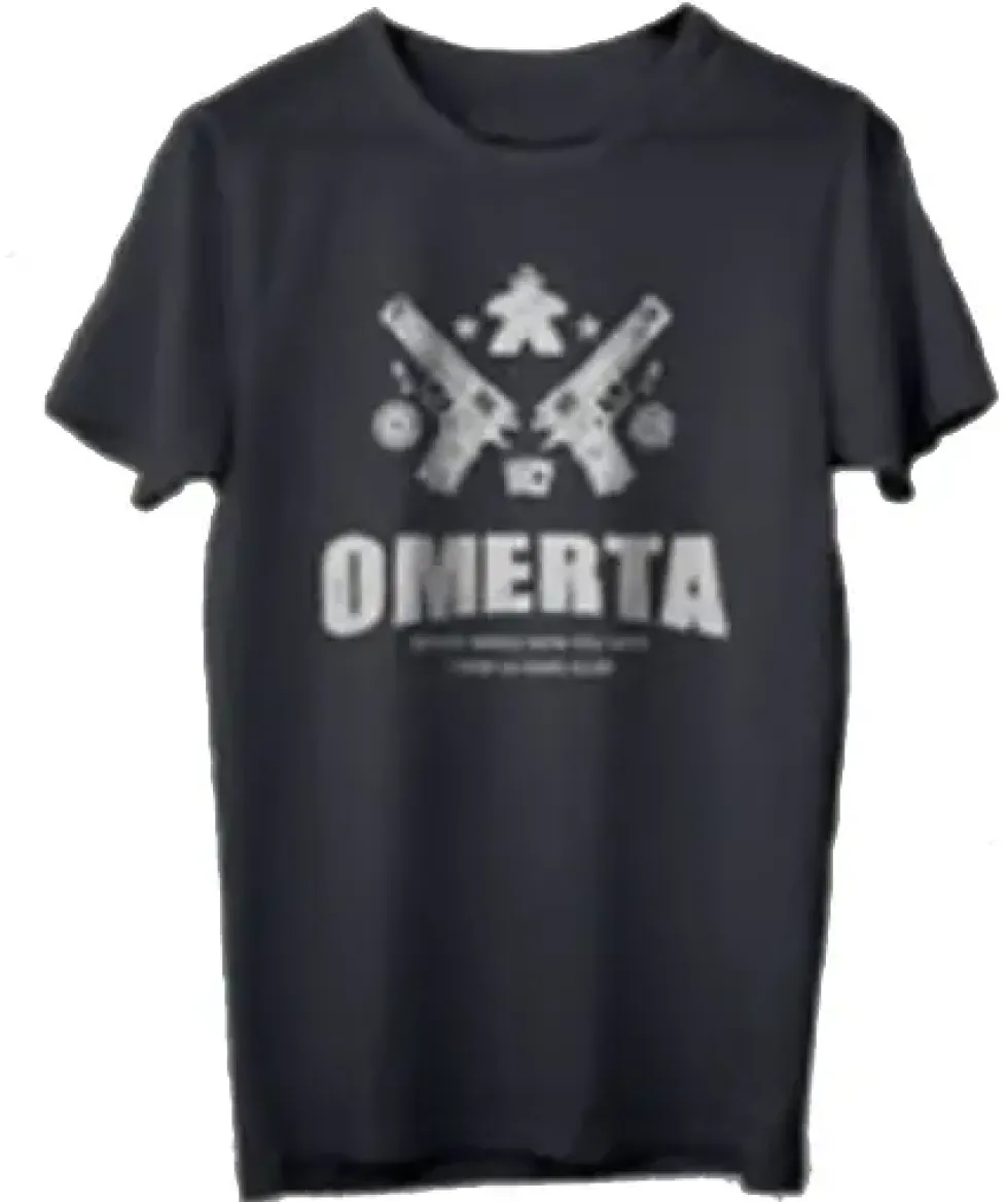 T-shirt: Mr. Meeple - Omerta (Dark Grey) - Small