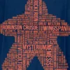 T-shirt: Mr. Meeple - Orange Meeple Wordle, Version 2: Trickerion (Navy) - Woman's Large