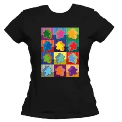 T-shirt: Mr. Meeple - Pop (Black) - Woman's 2X-Large