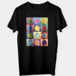 T-shirt: Mr. Meeple - Pop (Black) - 3X-Large