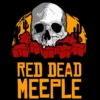 T-shirt: Mr. Meeple - Red Dead Meeple (Black) - Small