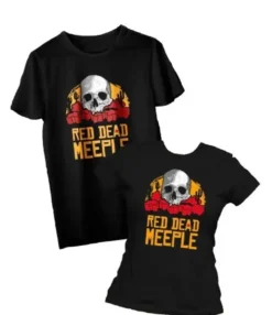 T-shirt: Mr. Meeple - Red Dead Meeple (Black) - Woman's 2X-Large
