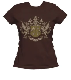 T-shirt: Mr. Meeple - Semper Ludens (Brown) - Woman's Medium