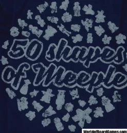 T-shirt: Mr. Meeple - 50 Shapes of Meeple (Navy) - 5X-Large