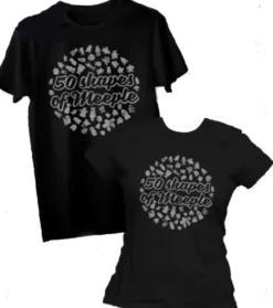 T-shirt: Mr. Meeple - 50 Shapes of Meeple (Navy) - Small