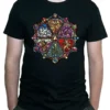 T-shirt: Mr. Meeple - Stained Glass (Black) - Large