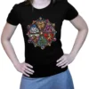 T-shirt: Mr. Meeple - Stained Glass (Black) - Woman's 2X-Large