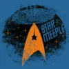 T-shirt: Mr. Meeple - Star Trek Meeple (Denim Blue) - Medium