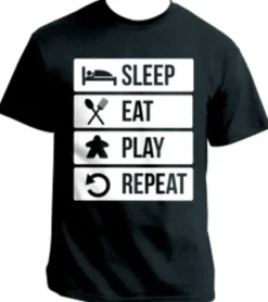 T-shirt: Mr. Meeple - To Do List (Black) - 4X-Large