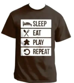 T-shirt: Mr. Meeple - To Do List (Brown) - Medium
