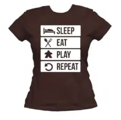 T-shirt: Mr. Meeple - To Do List (Brown) - Woman's Large