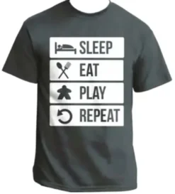 T-shirt: Mr. Meeple - To Do List (Grey) - 5X-Large