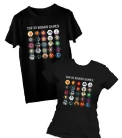 T-shirt: Mr. Meeple - Top 25 Board Games (Black) - Woman's 2X-Large