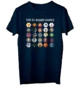 T-shirt: Mr. Meeple - Top 25 Board Games (Navy) - 4X-Large