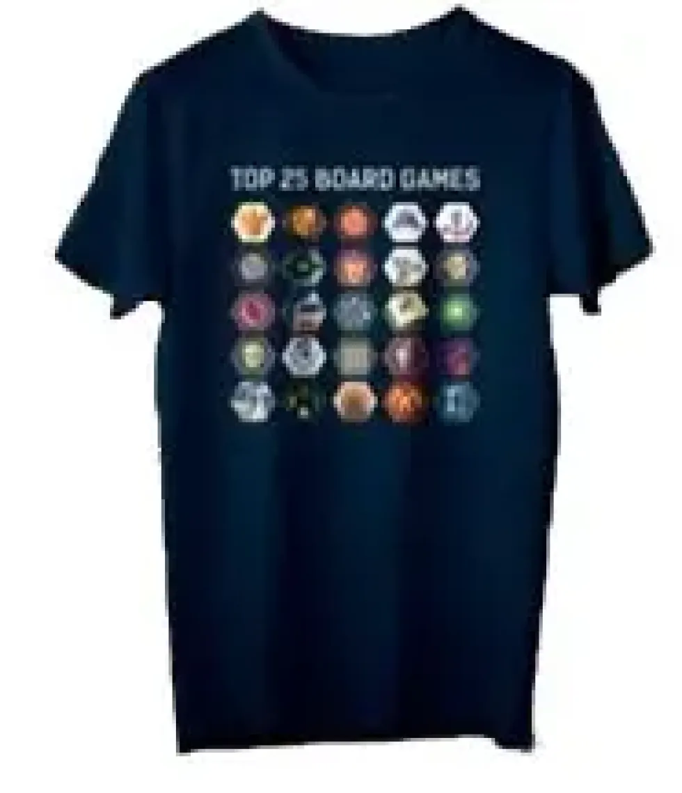 T-shirt: Mr. Meeple - Top 25 Board Games (Navy) - 5X-Large