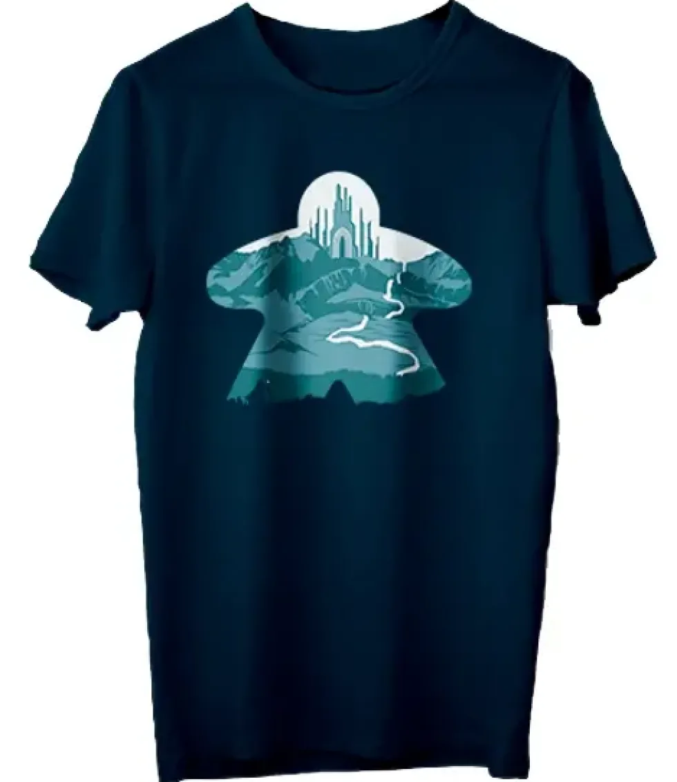 T-shirt: Mr. Meeple - Wizard Meeple (Navy) - 4X-Large