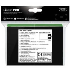 Ultra Pro: Eclipse Gloss Standard Sleeves: Lime Green (66 x 91 mm) - 100 st