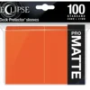 Ultra Pro: Eclipse Matte Standard Sleeves: Pumpkin Orange (66 x 91 mm) - 100 st