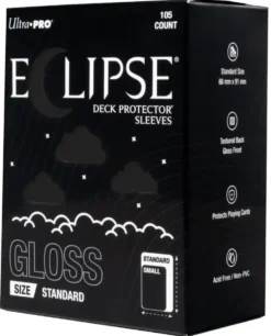 Ultra Pro: Gloss Eclipse Standard Deck Protector Sleeves - Jet Black (63.5 x 89 mm) - 105 st