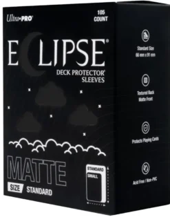 Ultra Pro: Matte Eclipse Standard Deck Protector Sleeves - Jet Black (63.5 x 89 mm) - 105 st